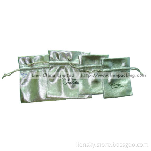 Metallic Drawstring Pouch